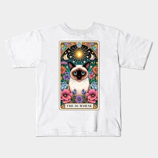 Burmese Cat Tarot Card Kids T-Shirt